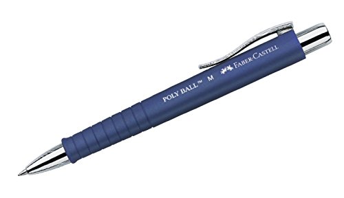 FABER-CASTELL 241151 - Kugelschreiber Poly Ball M, 0,5 mm, blau, 1 Stück, mit auswechselbarer Mine, dokumentenecht von Faber-Castell