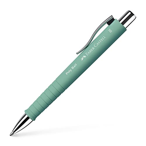 Faber-Castell 241165 - Kugelschreiber Poly Ball XB, mintgrün, 1 Stück, mit auswechselbarer Mine, dokumentenecht von Faber-Castell