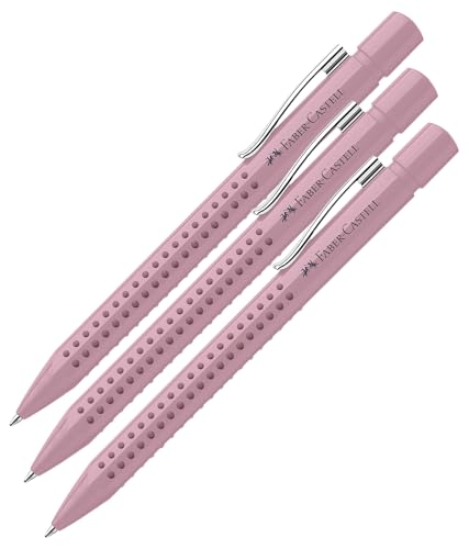 Faber-Castell 243907 - Kugelschreiber Grip 2010, Mine M, rose shadows, 1 Stück (Packung mit 3) von Faber-Castell