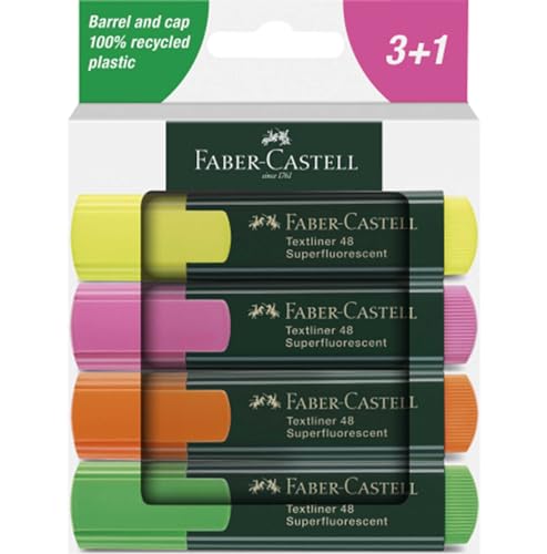 Faber-Castell 254844 Textmarker Textliner 4er 1548 von Faber-Castell