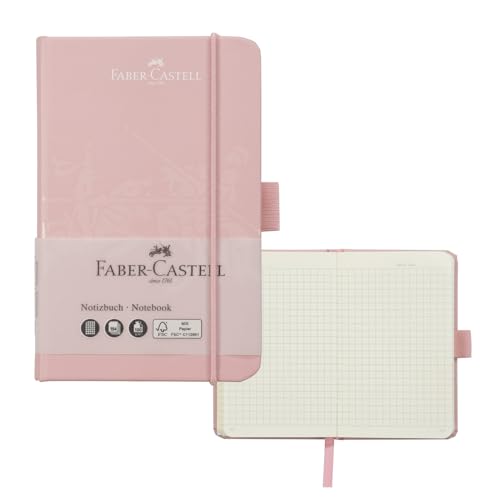 FABER-CASTELL 27828 - Notizbuch DIN A6 rose shadows, kariert, 100 g/m², 194 Seiten FSC-Mix Papier, 90 x 140 mm von Faber-Castell