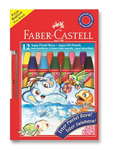 Faber-Castell 5281125400 Aqua Pastellkreide, 12 Farben von Faber-Castell