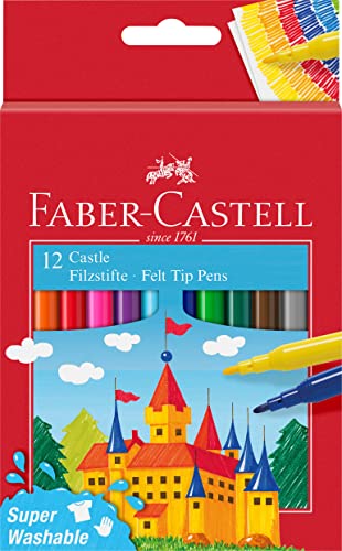 FABER-CASTELL 554201 - Filzstift Castle, 12er Kartonetui von Faber-Castell