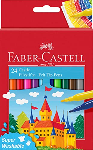 FABER-CASTELL 554202 - Filzstift Castle, 24er Kartonetui von Faber-Castell