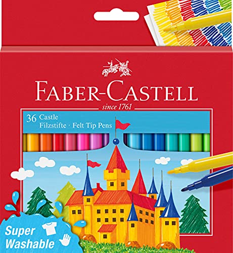 FABER-CASTELL 554203 - Filzstift Castle, 36er Kartonetui von Faber-Castell