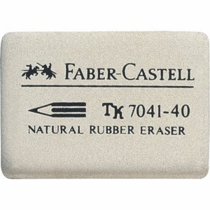 Faber-Castell 7041 – 40 Weiß mit Radiergummi – Radiergummis, (weiß, 26 mm, 8 mm, 34 mm) von Faber-Castell