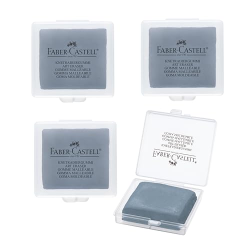 Faber Castell Art Eraser - Borrador de Goma moldeable, Ideal para Dibujo, tamaño Grande, Gris, Paquete de 18 Unidades von Faber-Castell