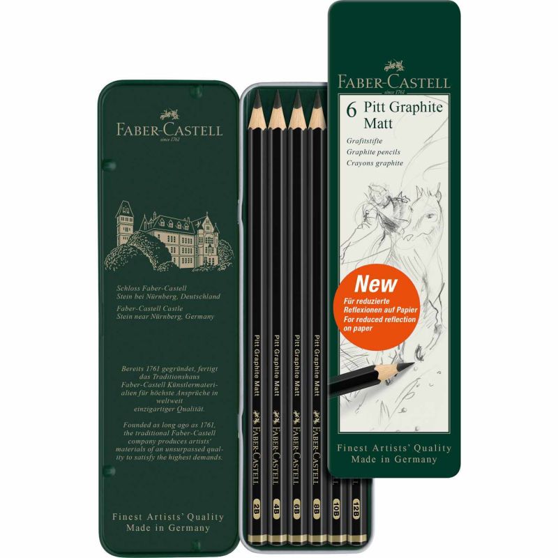 Bleistifte Pitt Graphite Matt 6teilig von Faber Castell