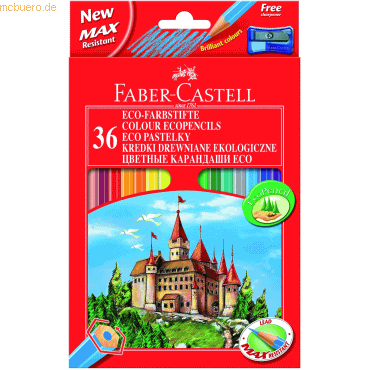 Faber Castell Farbstifte Castle 36er Etui mit Spitzer farbig sortiert von Faber Castell