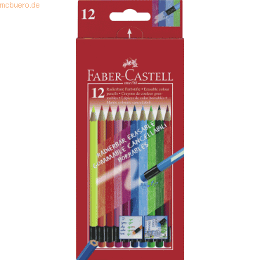 Faber Castell Farbstifte radierbar VE=12 Stück von Faber Castell