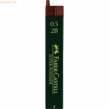 Faber Castell Feinminen Dose mit 12 Minen 0,5mm 2B von Faber Castell