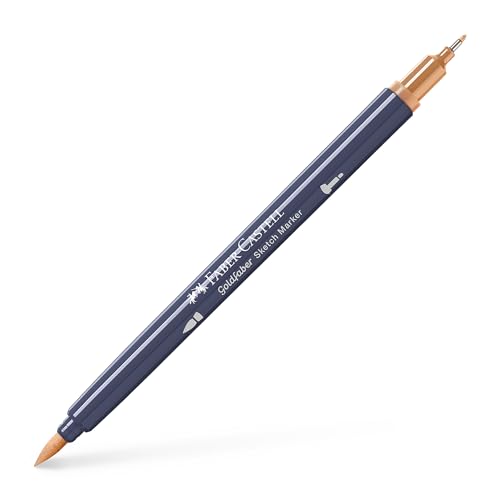 Faber-Castell Goldfaber Sketch Marker Marker Dual Doppelspitze (Fineliner & Pinsel), terrakotta (186), Einzelstift von Faber-Castell