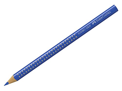 Faber-Castell Jumbo GRIP 110943 blau 1pièce (S) Bleistift Farbe – Buntstifte (1 Stück (S), starr, blau, Holz, blau, Dreieck) von Faber-Castell