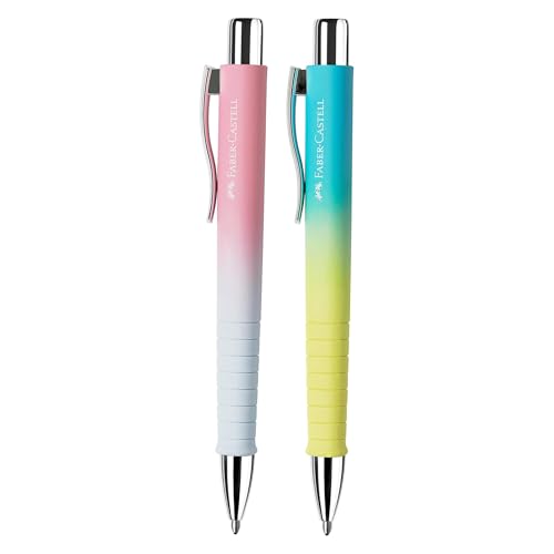 Faber-Castell - Kugelschreiber Poly Ball, 2 Stück, mit auswechselbarer XB Mine, dokumentenecht (Set Sunrise&Sunset) von Faber-Castell