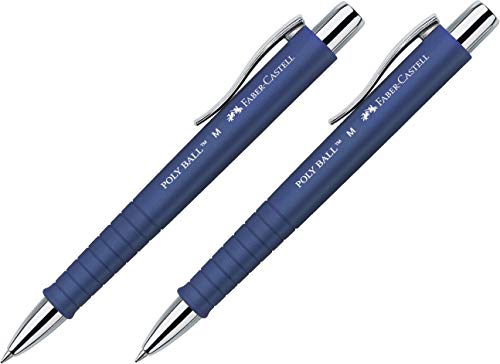 Faber-Castell Poly Ball Kugelschreiber, Blau (2 Stück) von Faber-Castell