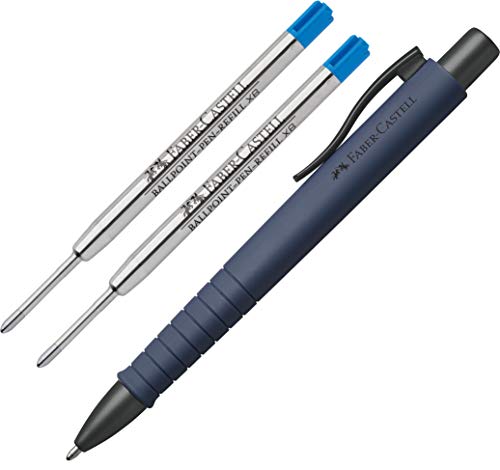 Faber-Castell - Kugelschreiber Poly Ball XB (Urban Navy Blue + 2 XB Minen Blau) von Faber-Castell