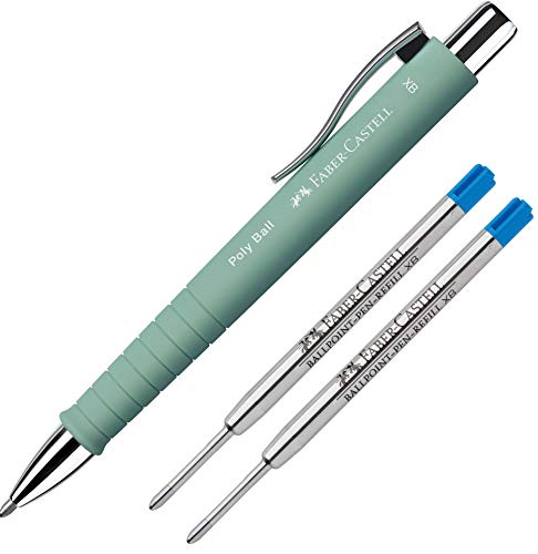 Faber-Castell Kugelschreiber Poly Ball XB mintgrün + 2 passende XB Minen von Faber-Castell