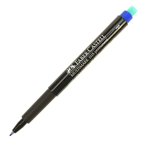 Faber-Castell Marker"Multimark CD 12", permanent F, Blau, 6 Stück von Faber-Castell