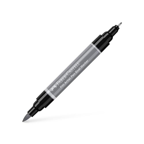 Faber-Castell Art & Graphic Pitt Artist Pen Dual Marker India Ink, Cold Grey III, Single Pitt Pen, For Art, Craft, Drawing, Skizzing, Home, School, Uni, Coloring von Faber-Castell