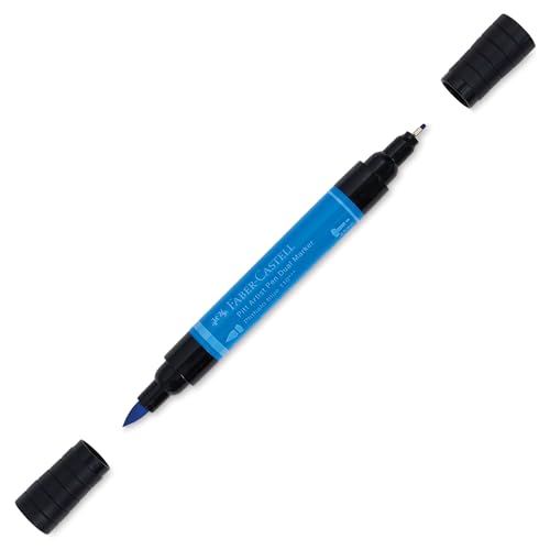 Faber-Castell Art & Graphic Pitt Artist Pen Dual Marker India Ink, Phthalo Blue, Single Pitt Pen, For Art, Craft, Drawing, Skizzing, Home, School, Uni, Coloring von Faber-Castell