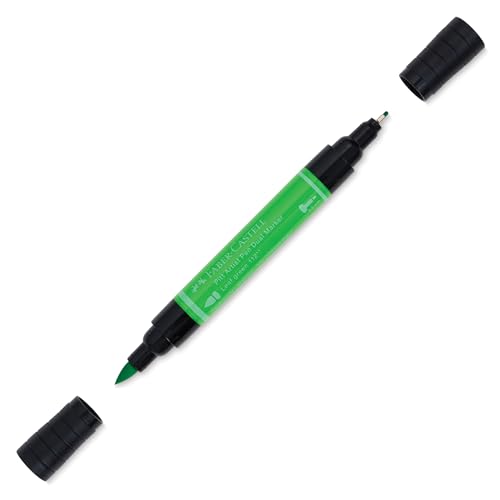 Faber-Castell Art & Graphic Pitt Artist Pen Dual Marker India Ink, Leaf Green, Single Pitt Pen, For Art, Craft, Drawing, Skizzing, Home, School, Uni, Coloring von Faber-Castell