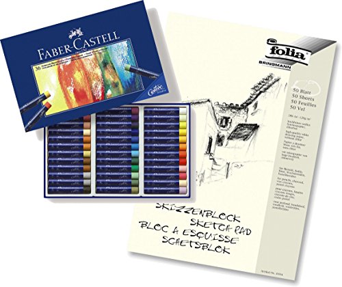 Faber-Castell Permanente Ölpastellkreide Studio Quality 36er Etui + A4 Skizzenblock Faber-Castell Permanente Ölpastellkreide Studio Quality 36er Etui + A4 Skizzenblock von Faber-Castell