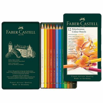 Polychromos Farbstifte Metalletui 12teilig von Faber Castell