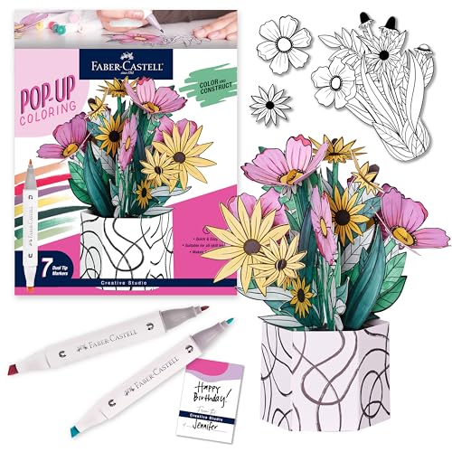 Faber-Castell Pop-Up-Malstrauß: Wildblume – Basteln für Erwachsene und Entspannungsgeschenke für Frauen, Bastelsets für Erwachsene, einzigartige Geschenke und DIY-Sets für Erwachsene und Jugendliche von Faber-Castell