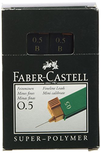 Faber-Castell Super-Polymer 0.5 mm Leads, Degree B Tube of 12 Leads – Spare Tip, Pack of 12 Tubes von Faber-Castell