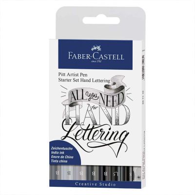 Tuschestift Pitt Artist Pen Handlettering Starter 9 Stück von Faber Castell