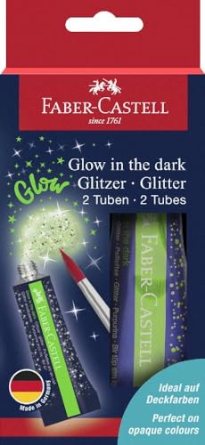 Glitzer Glow in the dark 12 ml 2x BK von Faber-Castell