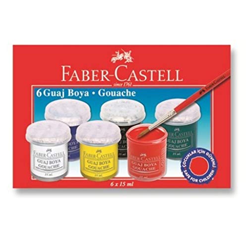 Gouache Flaschen, 15 ml, sortiert von Faber-Castell