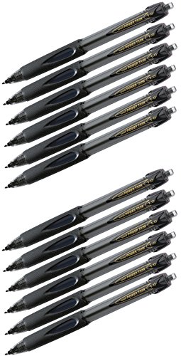 Kugelschreiber uni-ball® Powertank mit Druckmechanik (12 Stück schwarz) von Faber-Castell