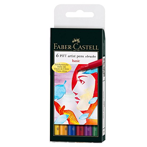 Tuschestiftetui PittArtist 6ST FABER CASTELL 167103 Basic von Faber-Castell