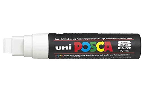 Uni-12 Stück Marker Malerei POSCA pc-17 K, weiß von Faber-Castell