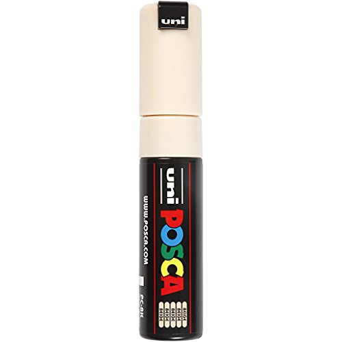 Uni-Ball PC-8K Posca Marker mit breiter Keilspitze, beige von Uni-Ball