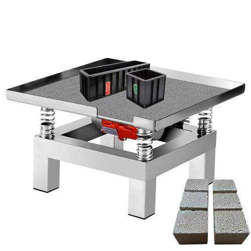 Kleiner Betonvibriertisch, 35 * 35CM Betonrüttler, Vibrationsprüfstand Testblock Vibrationsplattform Mini-Vibrationstisch Aus Edelstahl 3000-3600U/Min, zum SchüTteln des Niederschlags,110V von Fablestoryem