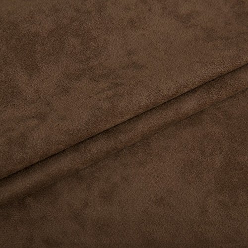 Fabreco ALVELLA Microfaser Meterware 3 M x 148 cm breit, Verlours, Möbelstoff, Polsterstoff, Dekostoff, Uni - Braun von Fabreco