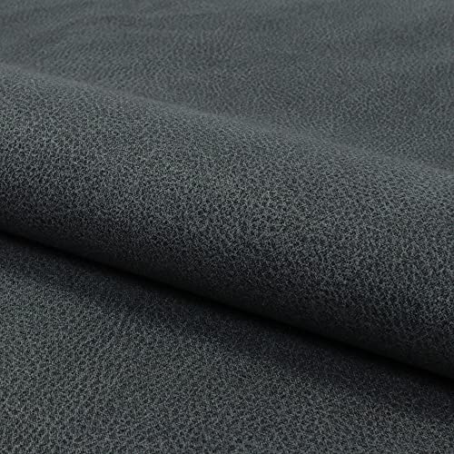 Fabreco CAYON Polsterstoff in Leder-Optik Meterware 140 cm breit, 100% Polyester, Gewicht 380 g/lfm, Nubukleder-Imitat für Sofakissen, Polsterbezüge und Sitzkissen - Dunkelgrau 96 von Fabreco