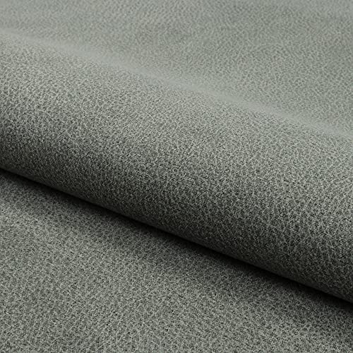 Fabreco CAYON Polsterstoff in Leder-Optik Meterware 140 cm breit, 100% Polyester, Gewicht 380 g/lfm, Nubukleder-Imitat für Sofakissen, Polsterbezüge und Sitzkissen - Grau 92 von Fabreco