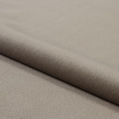 Fabreco KRONTOS Microfaser Velours – Weicher und strapazierfähiger Möbelstoff, vielseitiger Polsterstoff und Samtstoff in Uni-Farben, Meterware 145 cm breit, ideal für Sofas und Stühle - Beige von Fabreco