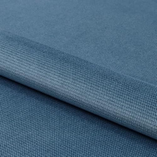 Fabreco KRONTOS Microfaser Velours – Weicher und strapazierfähiger Möbelstoff, vielseitiger Polsterstoff und Samtstoff in Uni-Farben, Meterware 145 cm breit, ideal für Sofas und Stühle - Hellblau von Fabreco