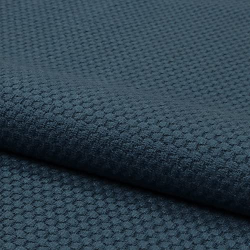 Fabreco LUMA Polsterstoff Meterware 142 cm breit, 100% Polyester, Gewicht 230 g/m2, feine Noppen-Struktur, Dekostoff für Vorhänge, Sofakissen, Polsterbezüge und Sitzkissen – Blau 10 von Fabreco