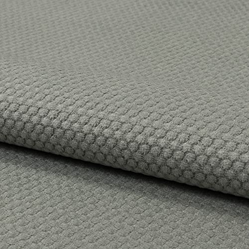 Fabreco LUMA Polsterstoff Meterware 142 cm breit, 100% Polyester, Gewicht 230 g/m2, feine Noppen-Struktur, Dekostoff für Vorhänge, Sofakissen, Polsterbezüge und Sitzkissen – Hellgrau 12 von Fabreco