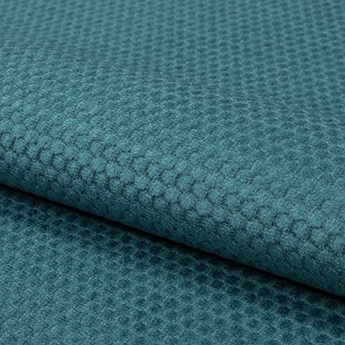 Fabreco LUMA Polsterstoff Meterware 142 cm breit, 100% Polyester, Gewicht 230 g/m2, feine Noppen-Struktur, Dekostoff für Vorhänge, Sofakissen, Polsterbezüge und Sitzkissen – Türkis 09 von Fabreco