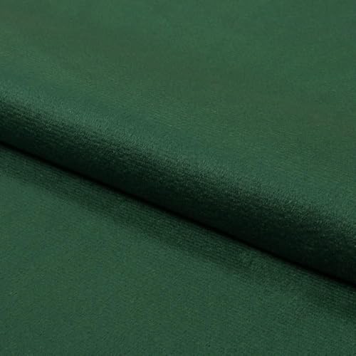 Fabreco MONILLA Microfaser Velours Meterware 3 M x 143 cm breit – Weicher und strapazierfähiger Möbelstoff, vielseitiger Polsterstoff & Samtstoff in Uni-Farben, ideal für Sofas & Stühle - Flaschengrün von Fabreco