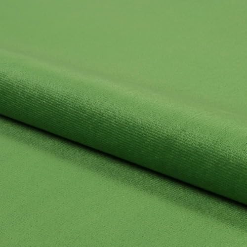 Fabreco MONILLA Microfaser Velours – Weicher und strapazierfähiger Möbelstoff, vielseitiger Polsterstoff und Samtstoff in Uni-Farben, Meterware 143 cm breit, ideal für Sofas und Stühle - Grün von Fabreco