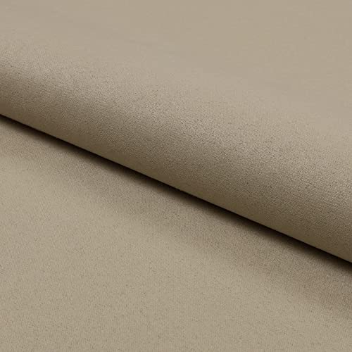 Fabreco NUBUK Polsterstoff Meterware 148 cm breit, 100% Polyester, Gewicht 300 g/lfm, Microfaser, Velourleder ideal als oder Möbelstoff für Sofakissen, Polsterbezüge (Beige) von Fabreco