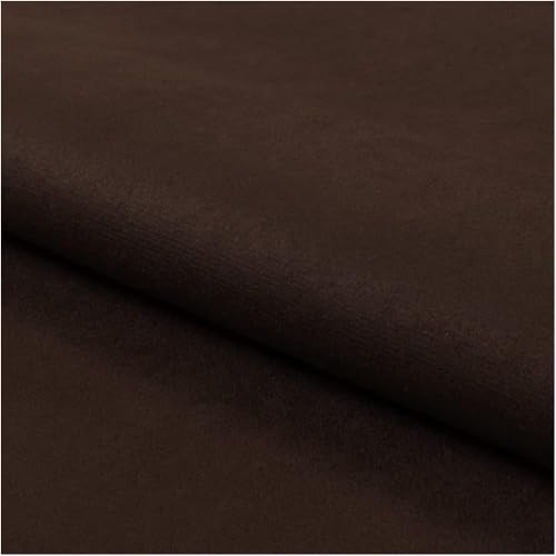 Fabreco NUBUK Polsterstoff Meterware 148 cm breit, 100% Polyester, Gewicht 300 g/lfm, Microfaser, Velourleder ideal als oder Möbelstoff für Sofakissen, Polsterbezüge - Dunkelbraun von Fabreco