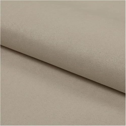 Fabreco NUBUK Polsterstoff Meterware 148 cm breit, 100% Polyester, Gewicht 300 g/lfm, Microfaser, Velourleder ideal als oder Möbelstoff für Sofakissen, Polsterbezüge - Hellbeige von Fabreco